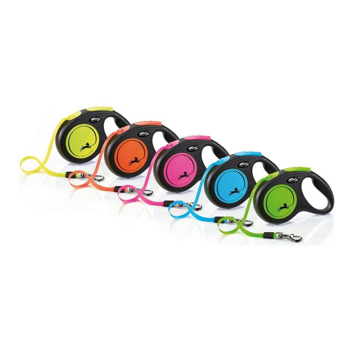Hundebly Flexi NEW NEON 5 m Orange Størrelse M